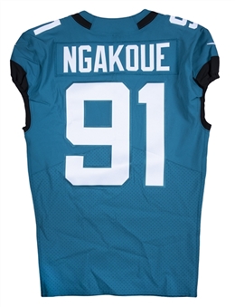 2020 Yannick Ngakoue Game Issued Jacksonville Jaguars #91 Alternate Jersey (MEARS)